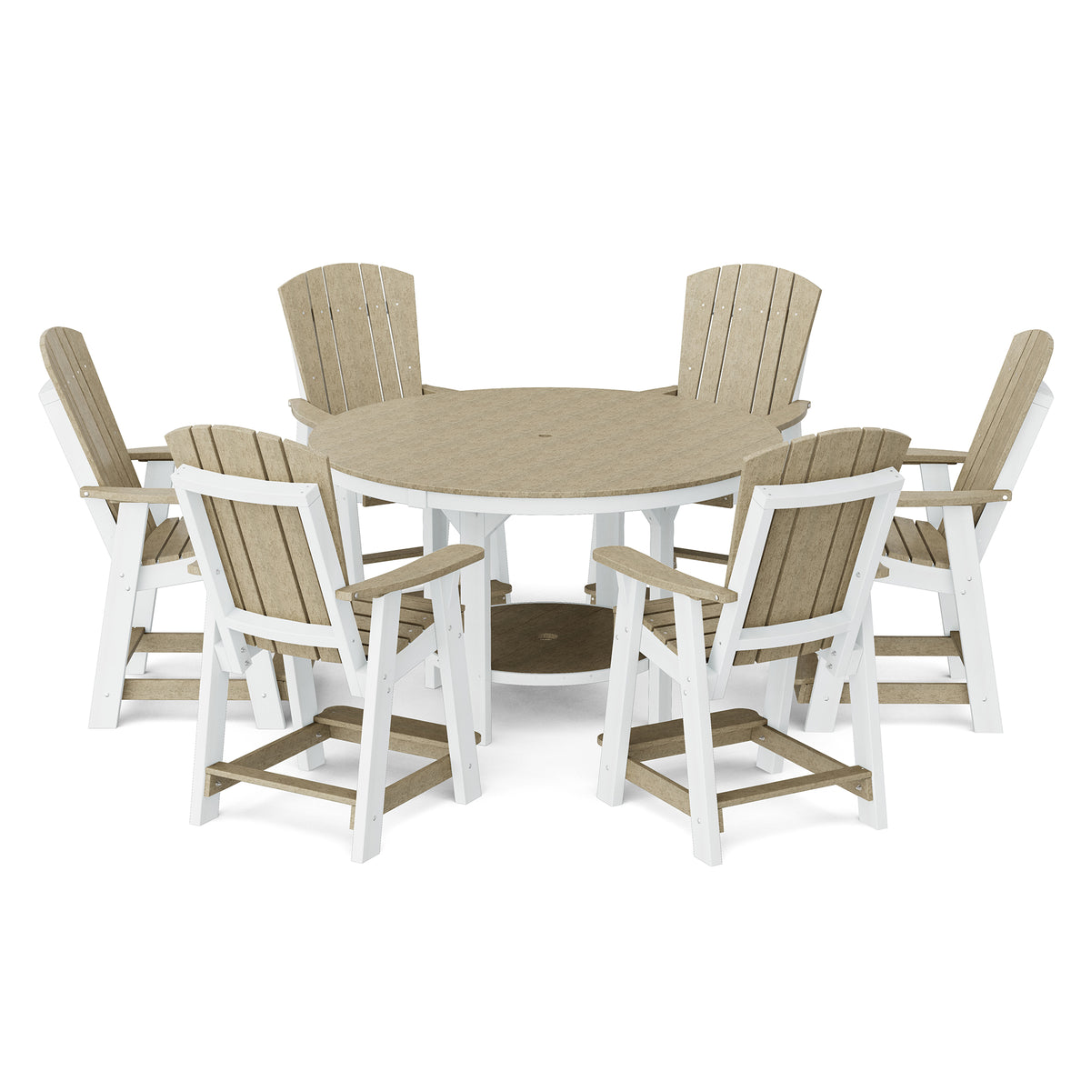 Heritage 7-Piece 60&quot; Pub Counter Set - The Charming Bench Company