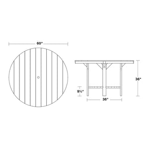 Heritage 60" Pub Counter Table - The Charming Bench Company