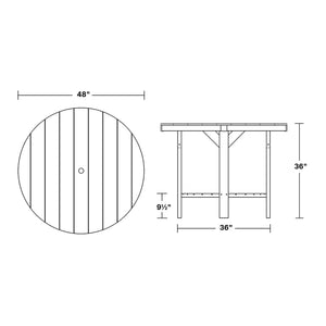HERITAGE 48" PUB COUNTER TABLE - The Charming Bench Company