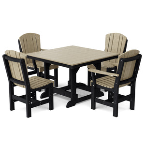 Heritage 5-Piece 44"x44" Dining Set - The Charming Bench Company