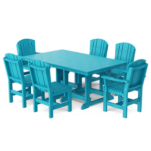 Heritage 7-Piece 44"x72" Dining Set - The Charming Bench Company