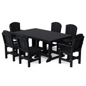 Heritage 7-Piece 44"x72" Dining Set - The Charming Bench Company