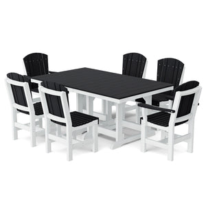 Heritage 7-Piece 44"x72" Dining Set - The Charming Bench Company