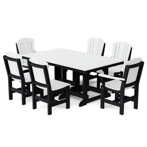 Heritage 7-Piece 44"x72" Dining Set - The Charming Bench Company