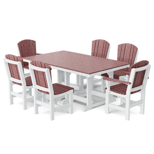 Heritage 7-Piece 44"x72" Dining Set - The Charming Bench Company