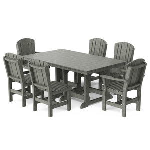 Heritage 7-Piece 44"x72" Dining Set - The Charming Bench Company