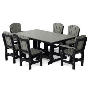 Heritage 7-Piece 44"x72" Dining Set - The Charming Bench Company