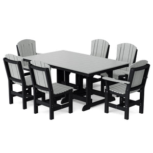 Heritage 7-Piece 44"x72" Dining Set - The Charming Bench Company