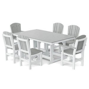 Heritage 7-Piece 44"x72" Dining Set - The Charming Bench Company