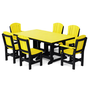 Heritage 7-Piece 44"x72" Dining Set - The Charming Bench Company