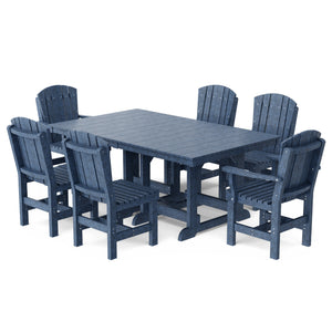Heritage 7-Piece 44"x72" Dining Set - The Charming Bench Company