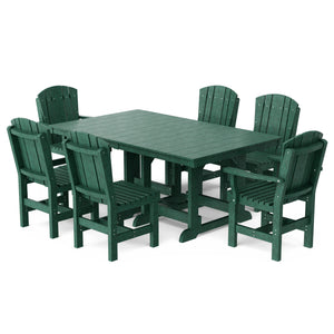 Heritage 7-Piece 44"x72" Dining Set - The Charming Bench Company