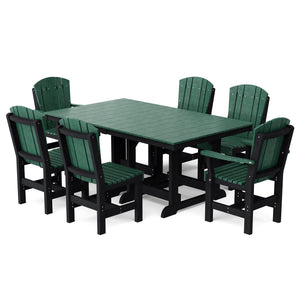Heritage 7-Piece 44"x72" Dining Set - The Charming Bench Company