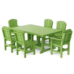 Heritage 7-Piece 44"x72" Dining Set - The Charming Bench Company