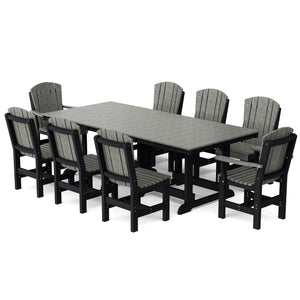 Heritage 9-Piece 44"x94" Dining Set - The Charming Bench Company