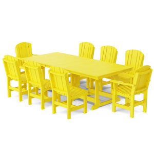 Heritage 9-Piece 44"x94" Dining Set - The Charming Bench Company