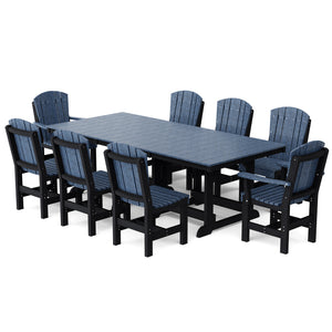 Heritage 9-Piece 44"x94" Dining Set - The Charming Bench Company