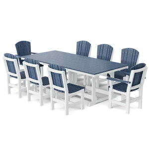 Heritage 9-Piece 44"x94" Dining Set - The Charming Bench Company