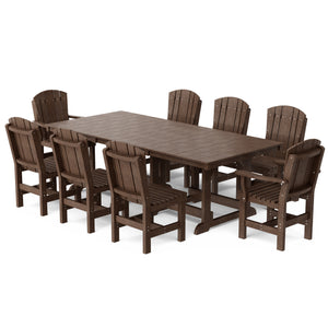 Heritage 9-Piece 44"x94" Dining Set - The Charming Bench Company