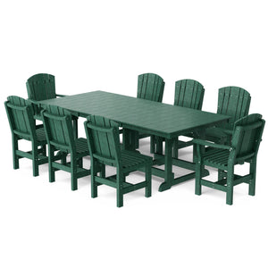 Heritage 9-Piece 44"x94" Dining Set - The Charming Bench Company
