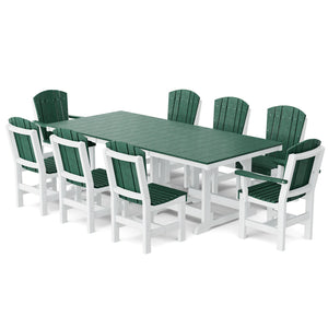 Heritage 9-Piece 44"x94" Dining Set - The Charming Bench Company