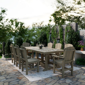 Heritage 9-Piece 44"x94" Dining Set - The Charming Bench Company