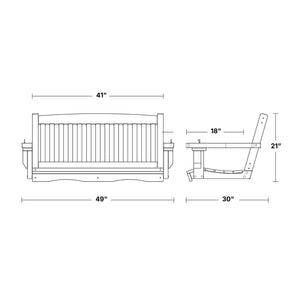 Classic Mission Swing - The Charming Bench Company