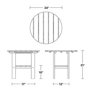 Classic Round Side Table - The Charming Bench Company