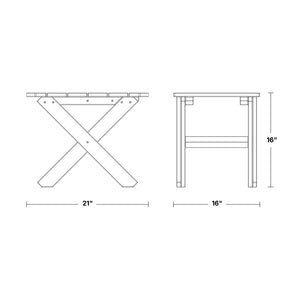 Classic Rectangular Side Table - The Charming Bench Company