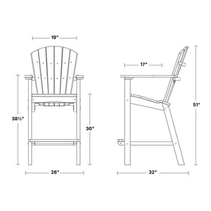 Classic 30” High Dining Chair - The Charming Bench Company