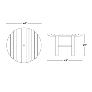 Classic 46” Round Dining Table - The Charming Bench Company