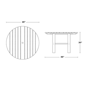 Classic 46” Round Dining Table - The Charming Bench Company