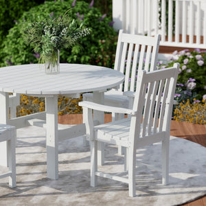 Classic 5-Piece 46" Round Dining Set with Dining Chairs - The Charming Bench Company