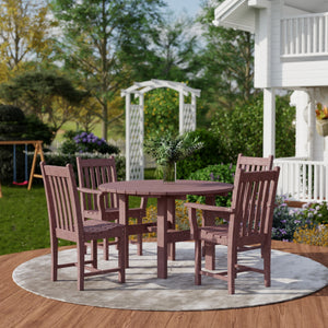Classic 5-Piece 46" Round Dining Set with Dining Chairs - The Charming Bench Company
