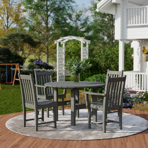 Classic 5-Piece 46" Round Dining Set with Dining Chairs - The Charming Bench Company
