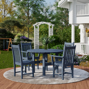 Classic 5-Piece 46" Round Dining Set with Dining Chairs - The Charming Bench Company