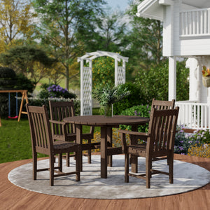 Classic 5-Piece 46" Round Dining Set with Dining Chairs - The Charming Bench Company