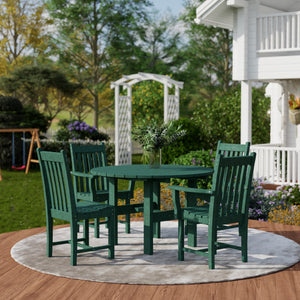 Classic 5-Piece 46" Round Dining Set with Dining Chairs - The Charming Bench Company