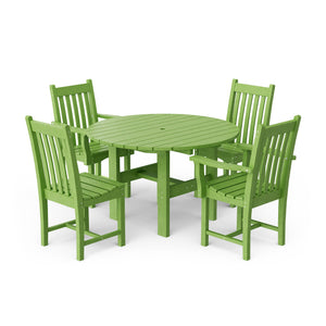 Classic 5-Piece 46" Round Dining Set with Dining Chairs - The Charming Bench Company