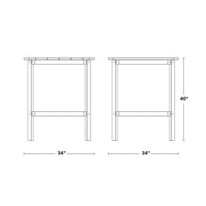 Classic 40” High Bar Table - The Charming Bench Company