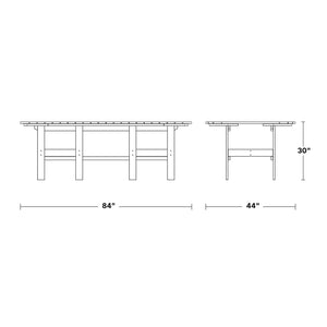 Classic 44"x84" Dining Table - The Charming Bench Company