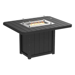 Lumin 62" Outdoor Rectangular Fire Table Bar Height by LuxCraft