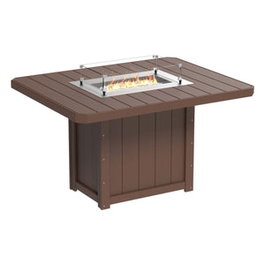 Lumin 62" Outdoor Rectangular Fire Table Bar Height by LuxCraft