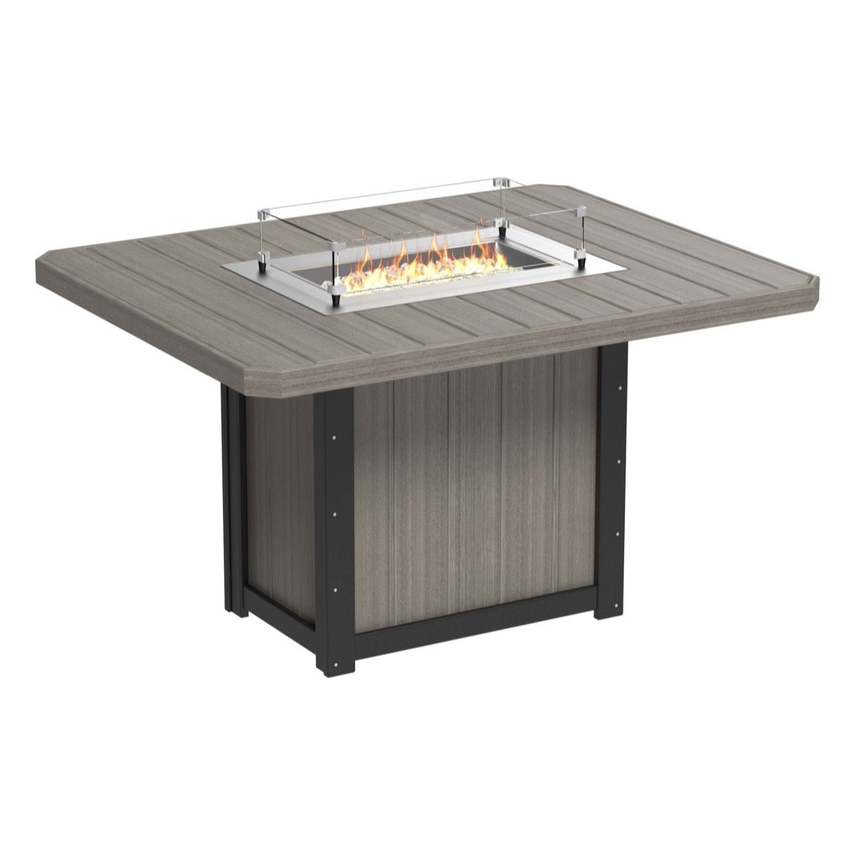 Lumin 62&quot; Outdoor Rectangular Fire Table Bar Height by LuxCraft