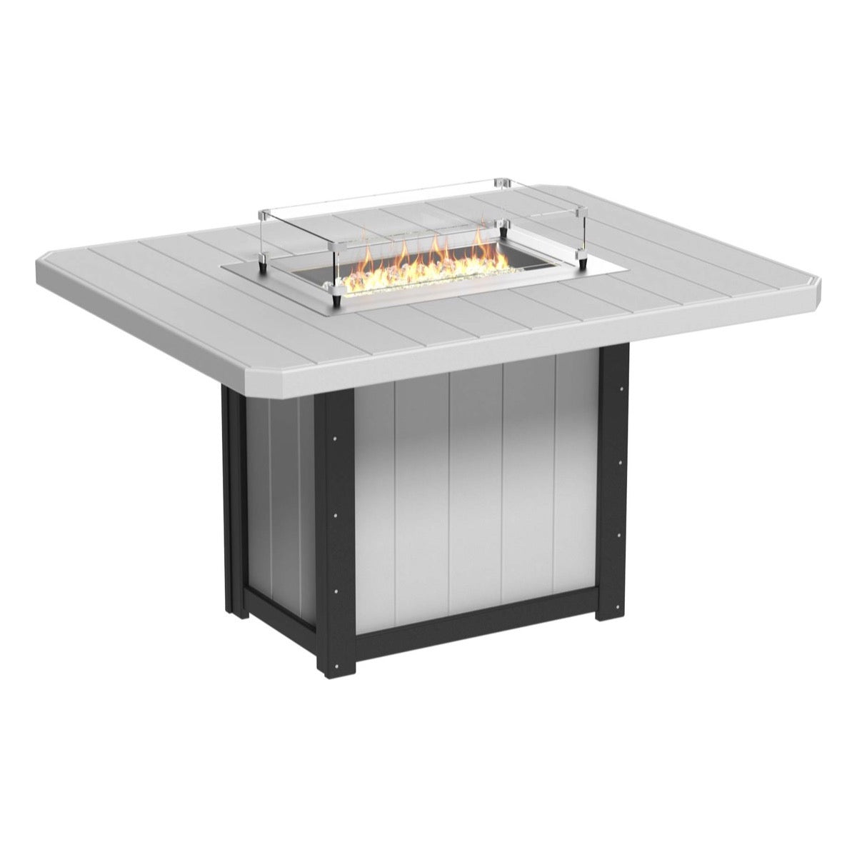 Lumin 62&quot; Outdoor Rectangular Fire Table Bar Height by LuxCraft