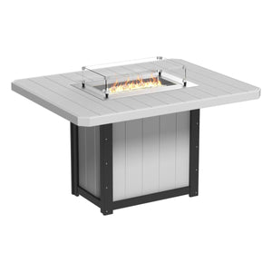 Lumin 62" Outdoor Rectangular Fire Table Bar Height by LuxCraft