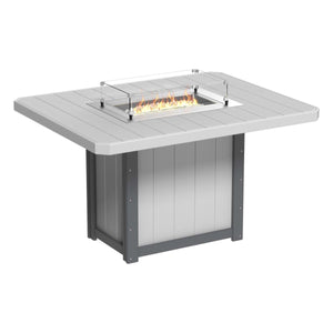 Lumin 62" Outdoor Rectangular Fire Table Bar Height by LuxCraft