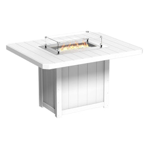 Lumin 62" Outdoor Rectangular Fire Table Bar Height by LuxCraft