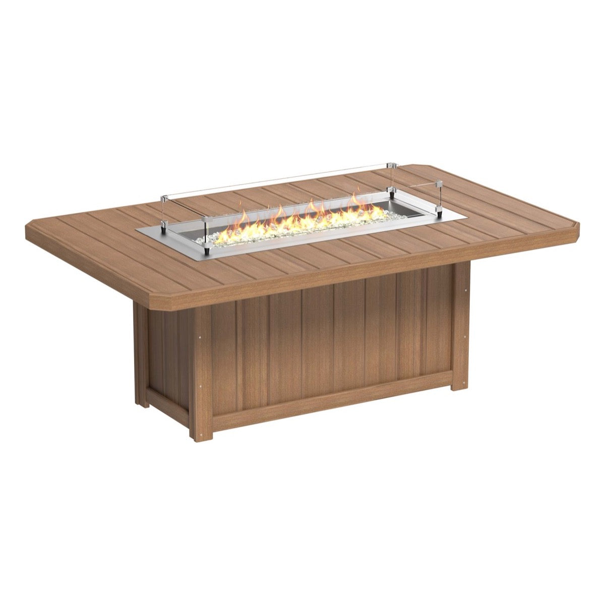 Lumin Fire Table 79″ Rectangular Bar Height by LuxCraft