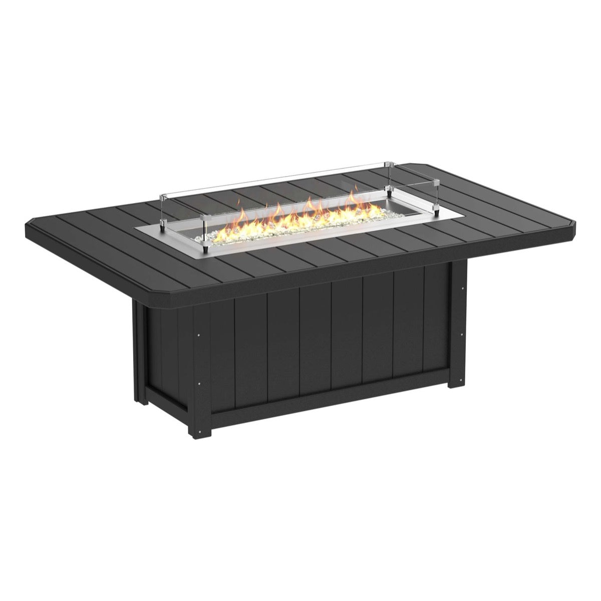 Lumin Fire Table 79″ Rectangular Bar Height by LuxCraft